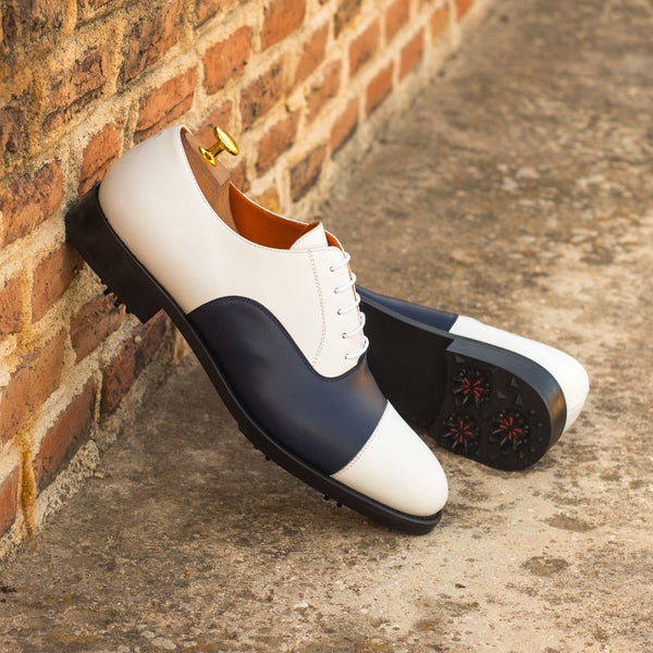 Vivessa - leather oxfords golf shoes in Black & White