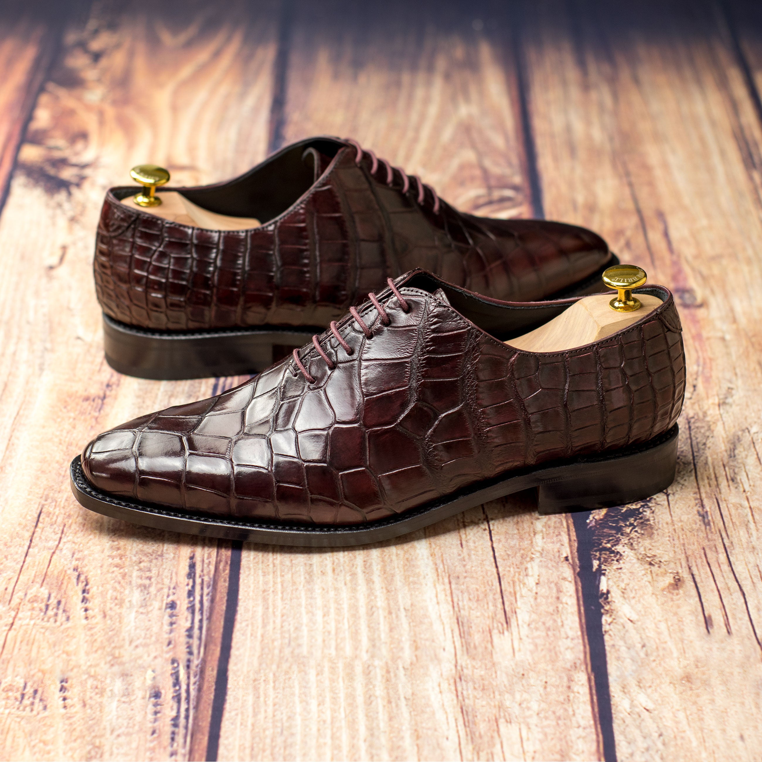 Loran - Exotic Alligator leather oxford dress shoes