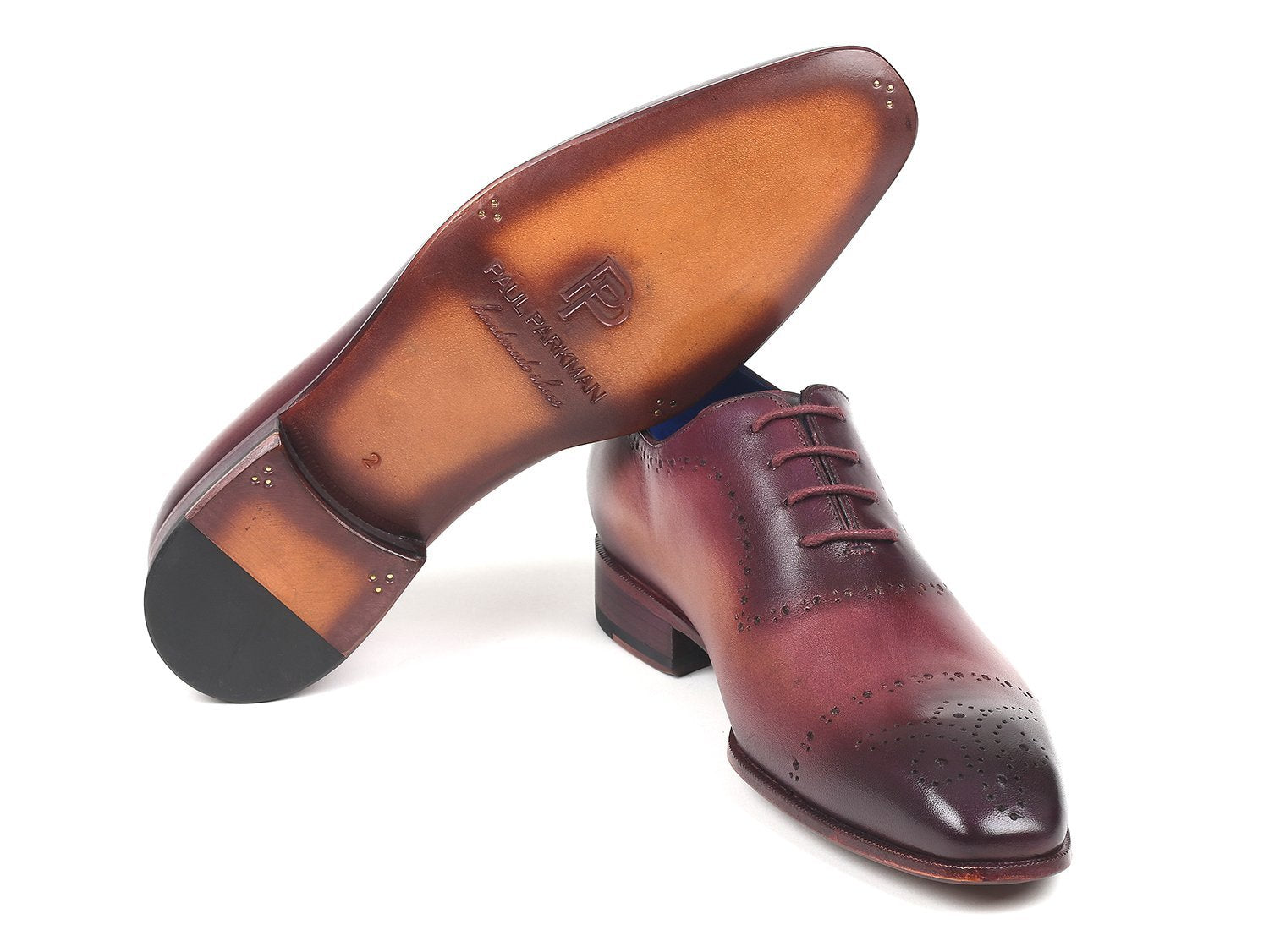 Rondi - Burgundy Hand-Painted Classic Brogues Oxfords