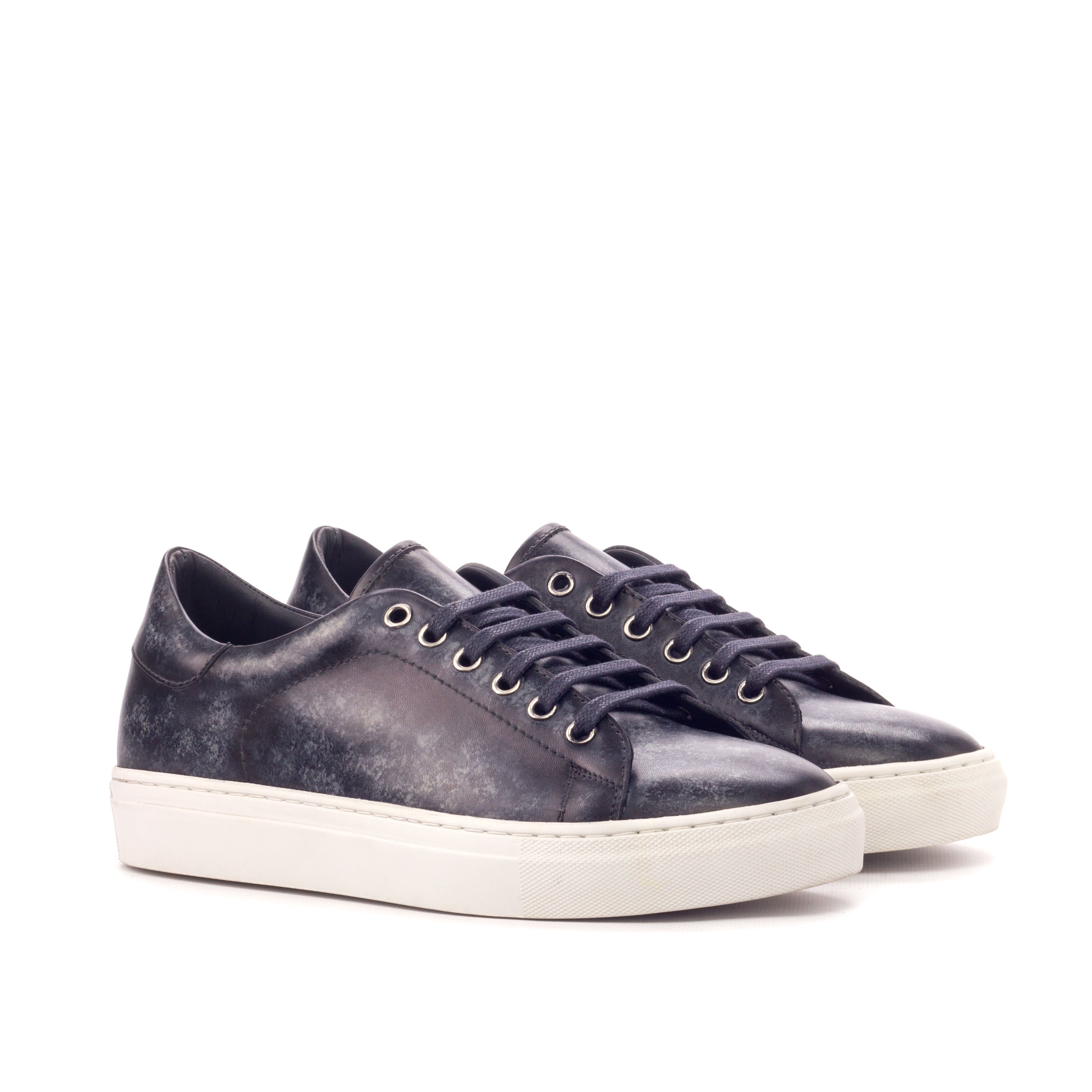 Dimaro -  Grey Men's Hand-Painted Italian Dress Sneakers