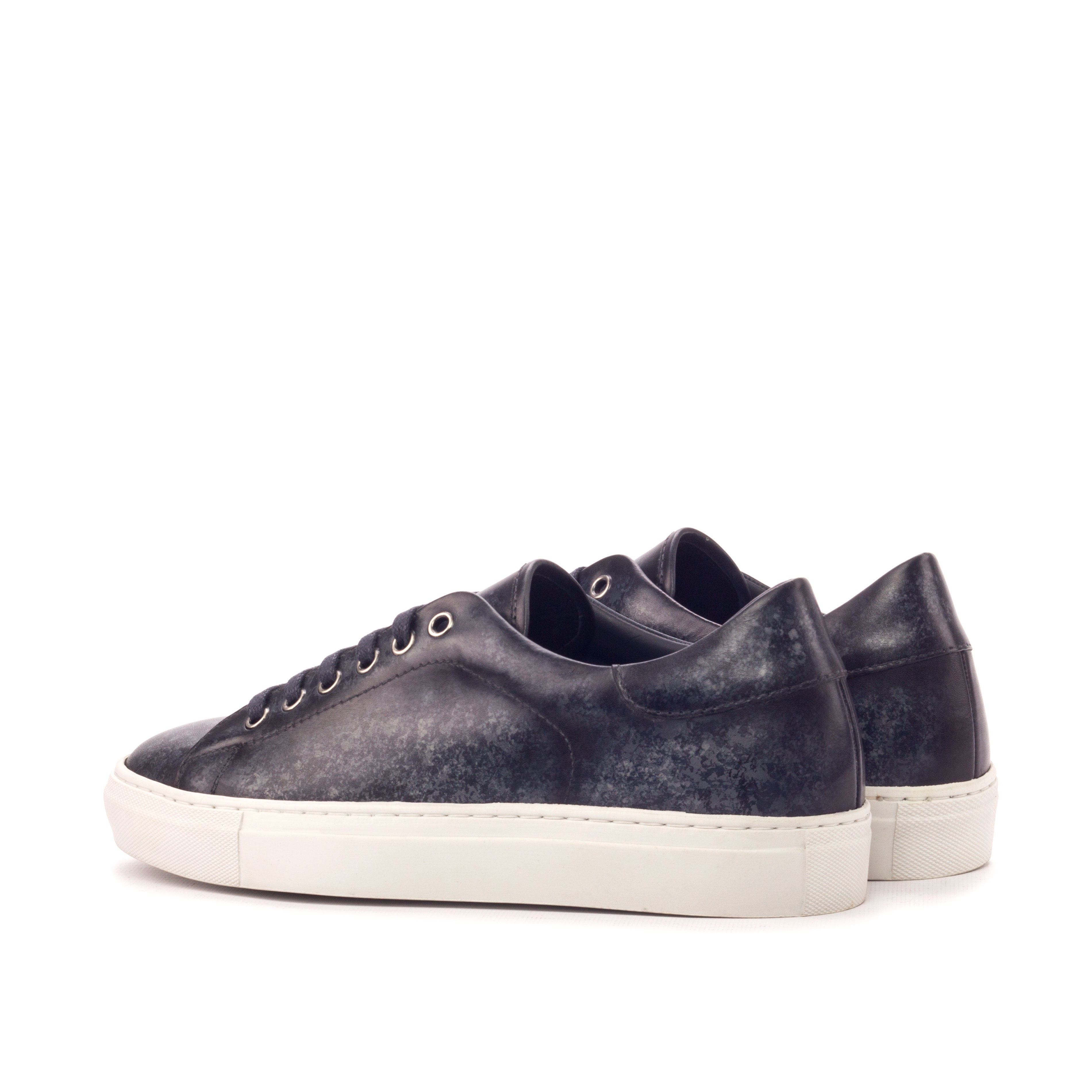 Dimaro -  Grey Men's Hand-Painted Italian Dress Sneakers