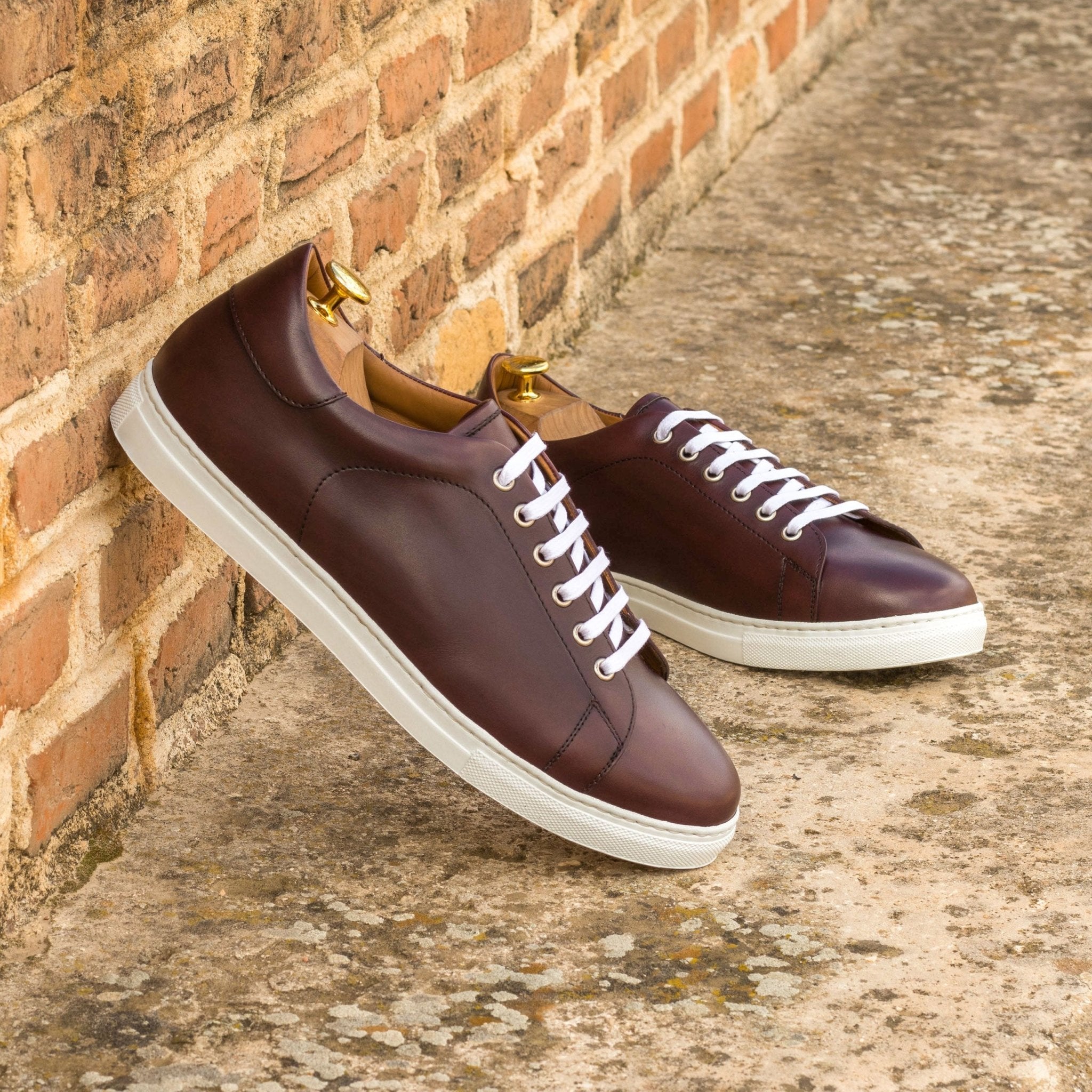 Dimaro -  Burgundy Men's Italian Dress Sneakers