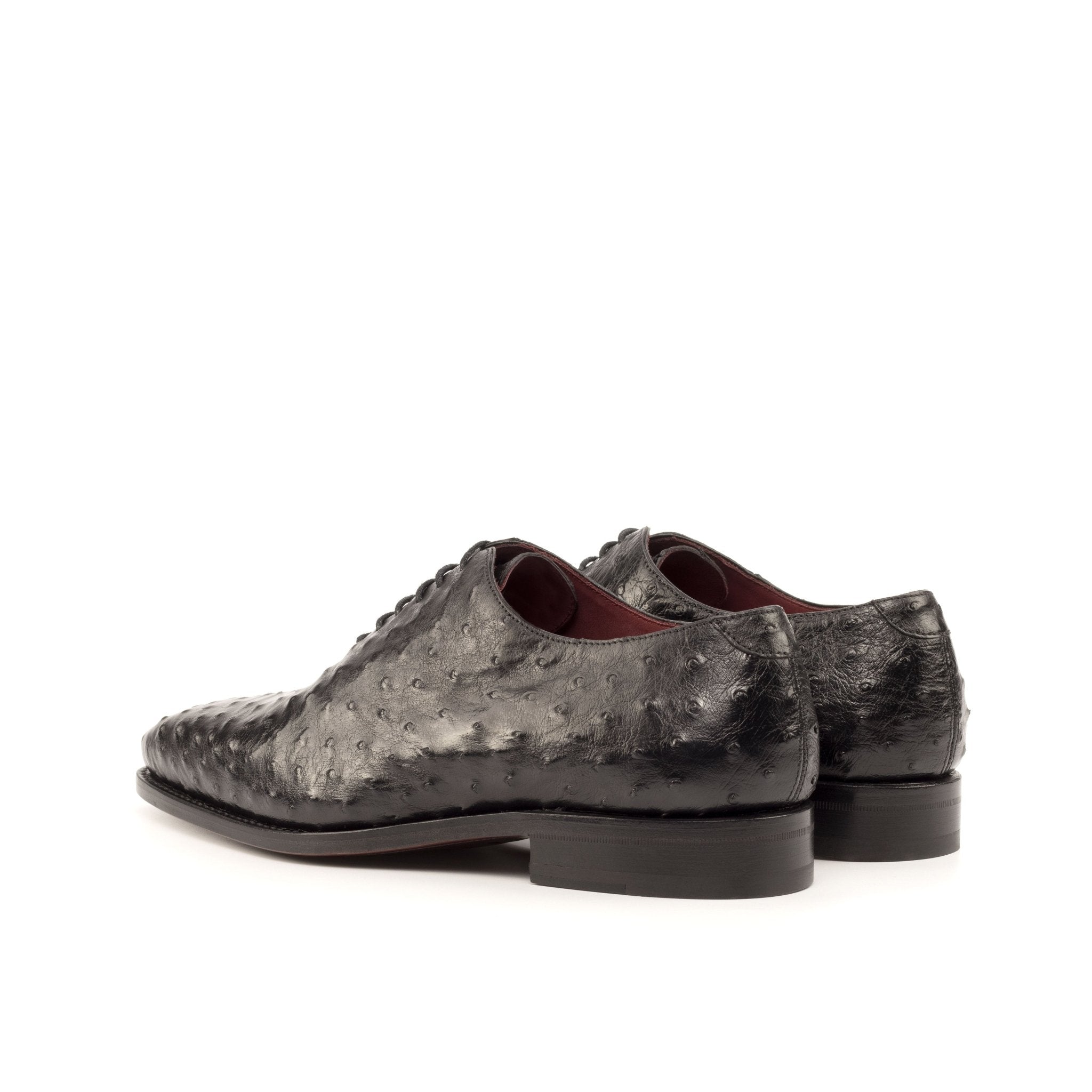 Sotini - Exotic Ostrich skin leather oxford Wholecut shoes
