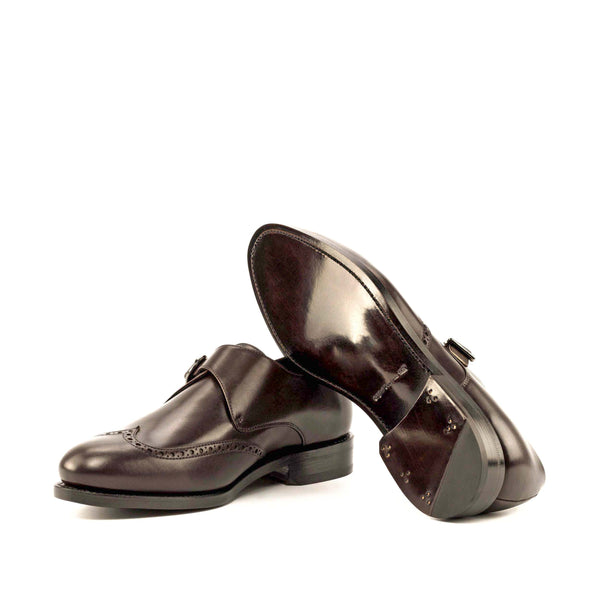 Laspa3  - Classic brown single monk strap office dress shoes for men