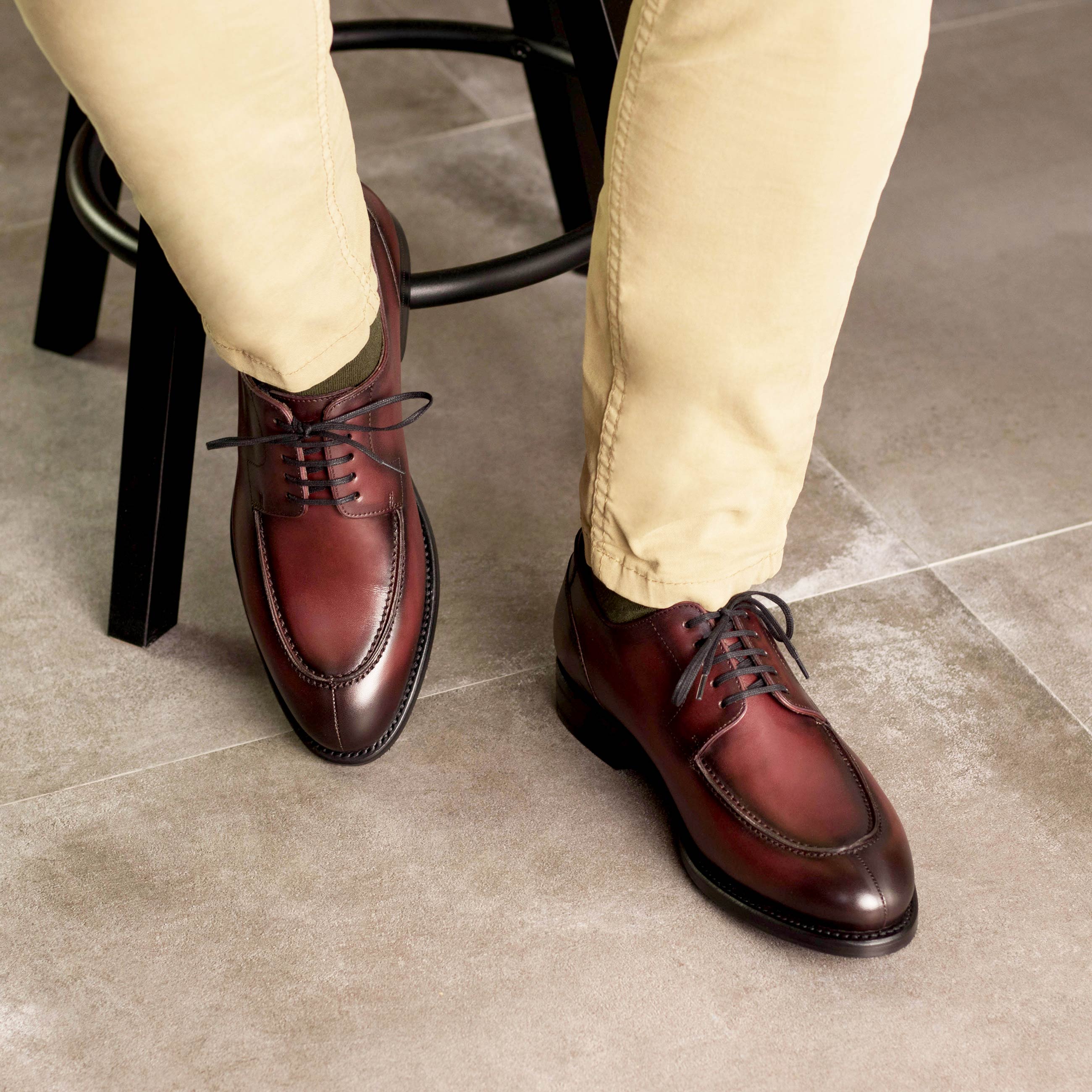 lavera 3 - Classic Burgundy derby split toe office dress shoes