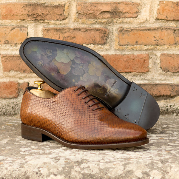 Plora - Exotic python skin leather oxford dress shoes
