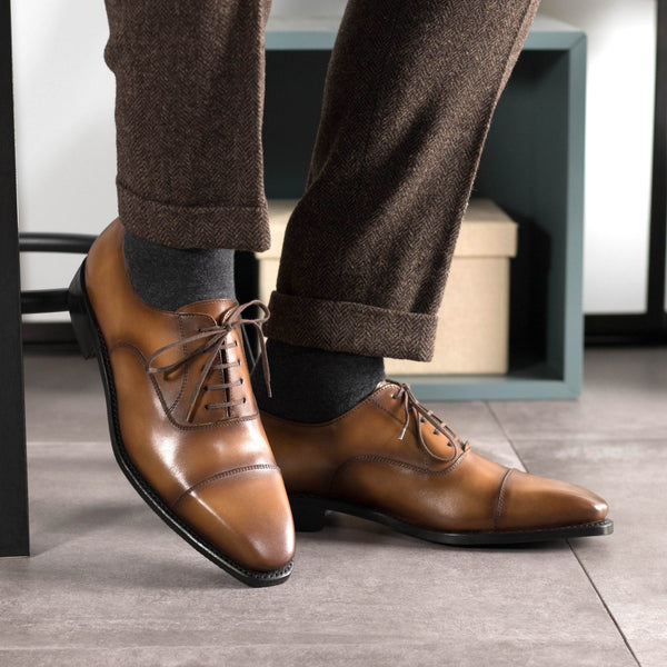 Ganza - Classic Genuine leather oxford office dress shoes for men