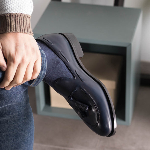 Lupo - Red bottoms sole classic leather loafers shoes for men