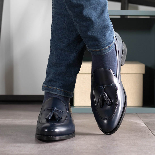 Lupo - Red bottoms sole classic leather loafers shoes for men