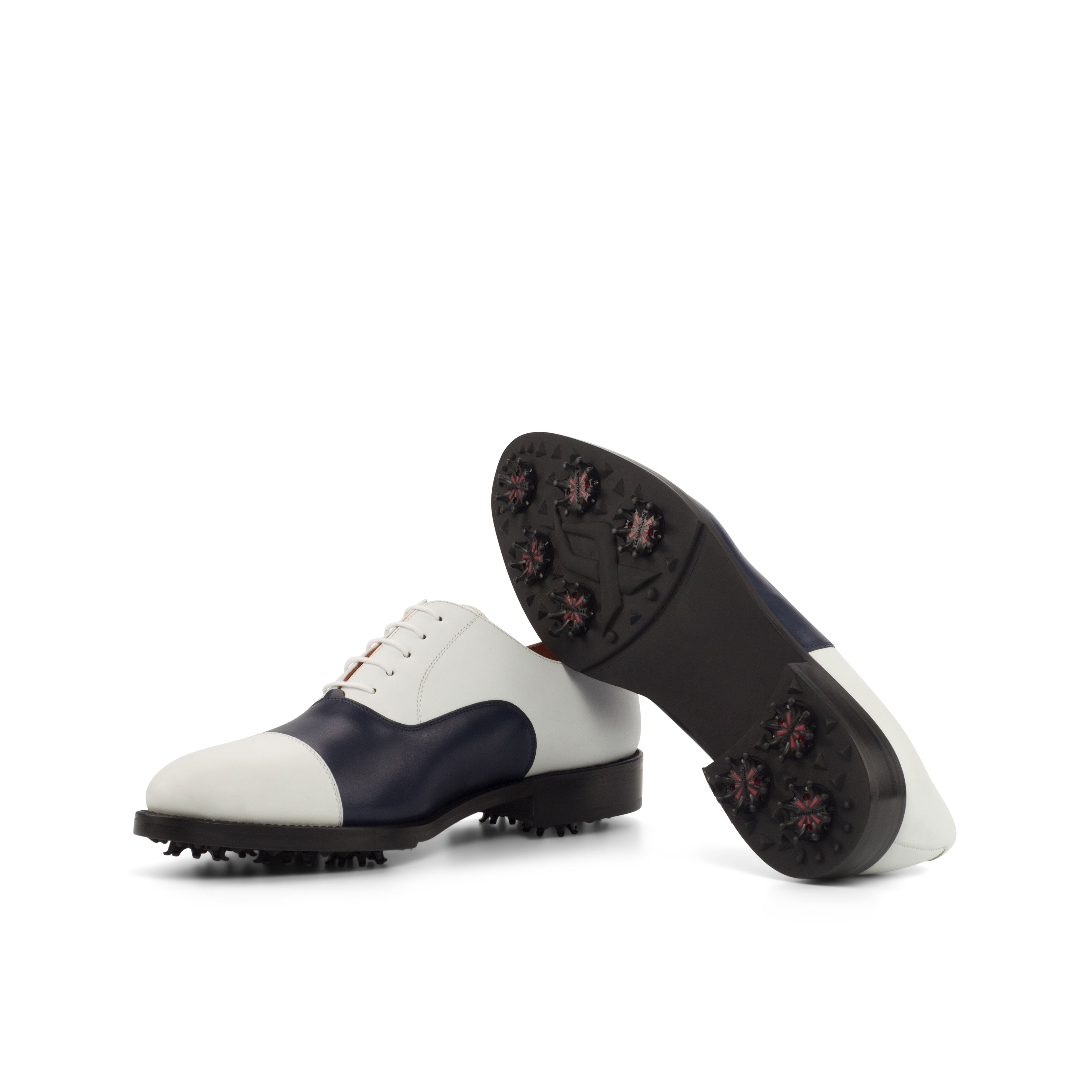 Vivessa - leather oxfords golf shoes in Black & White