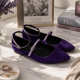 Auresia suede ankle-strap Mary Jane flats for women, view 1 of 3