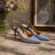 Graciata - polka-dot suede slingback pumps for women