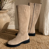 Quaroria suede knee-high boots with side zip for women, view 1 of 3