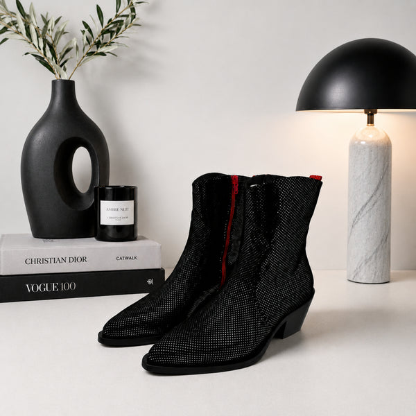 Olivienne suede western ankle boots for women, view 1 of 3