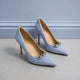 Marquista - polka-dot leather stiletto pumps with crystal buckle for women