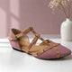 Bellariva - studded leather T-strap flats for women