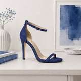 Valario glitter leather ankle-strap high-heel sandals for women, view 1 of 3