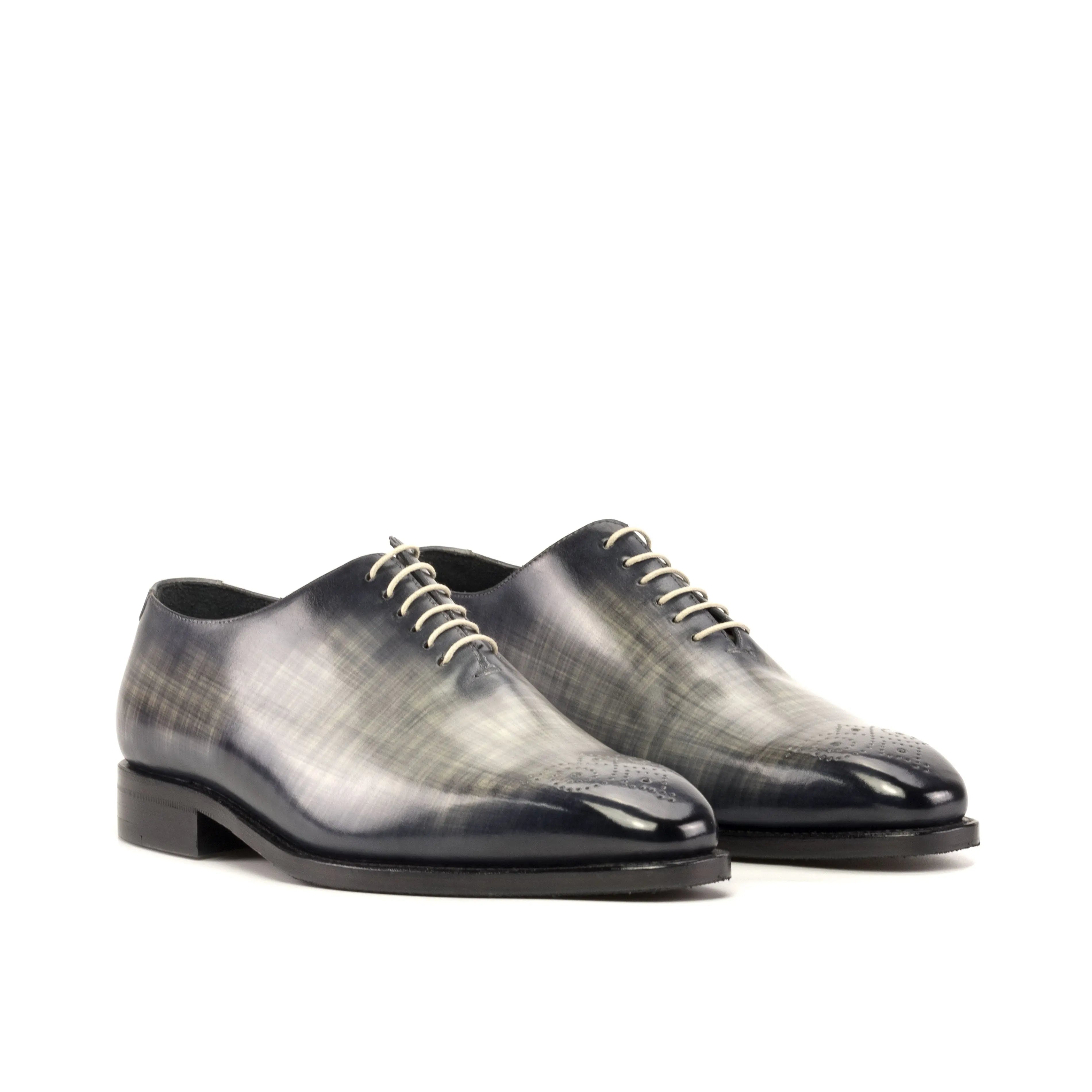 Arconya Whole cut denim leather oxford dress shoes