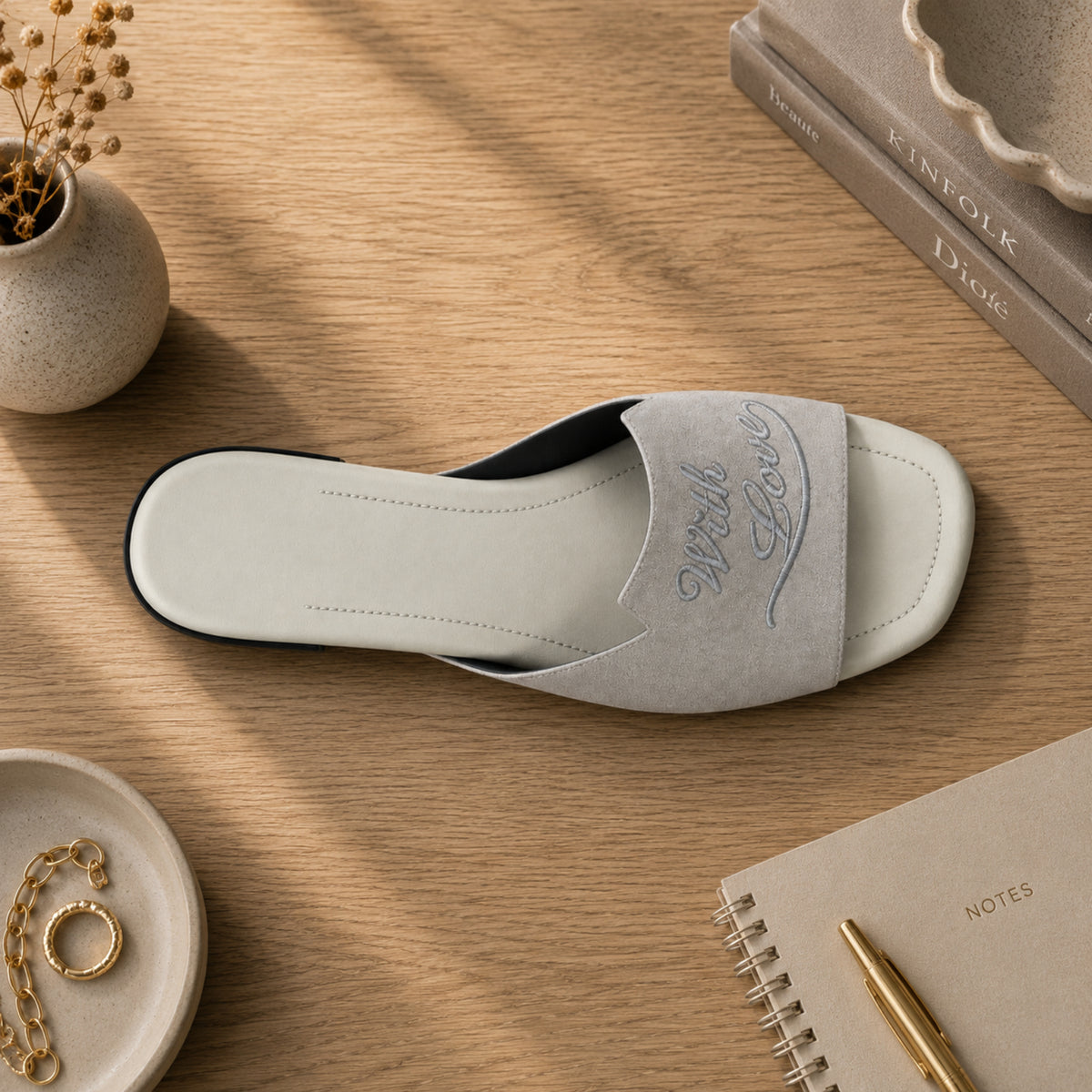 Lumivela suede low block-heel mule sandals for women, view 3 of 3