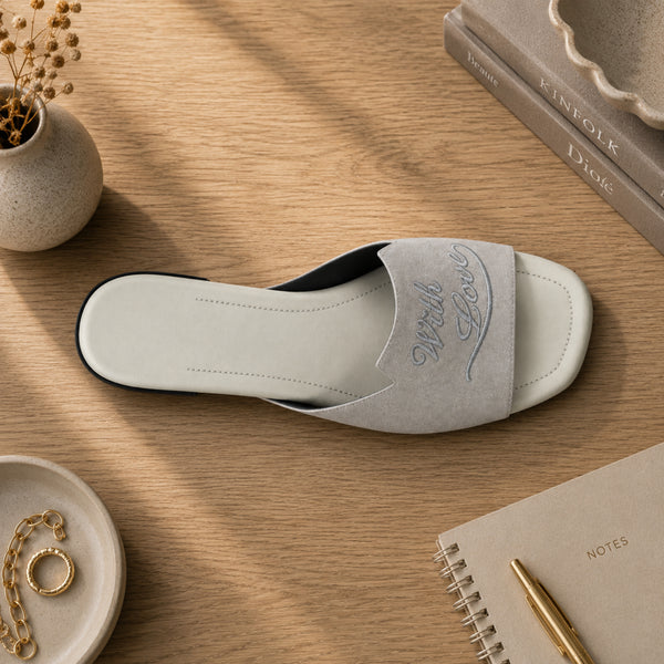 Lumivela suede low block-heel mule sandals for women, view 3 of 3