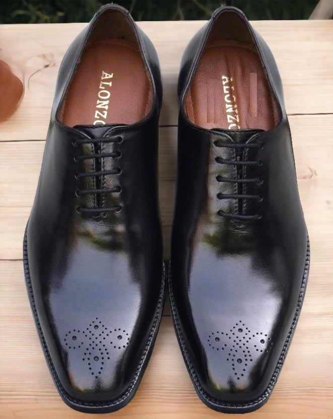 Roberto - Elegant handmade leather oxford dress shoes