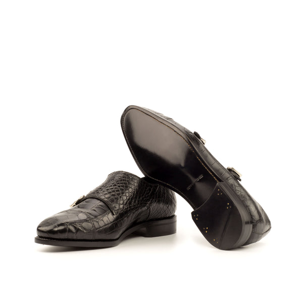 Sotica 4 - Genuine alligator leather Double monkstraps shoes