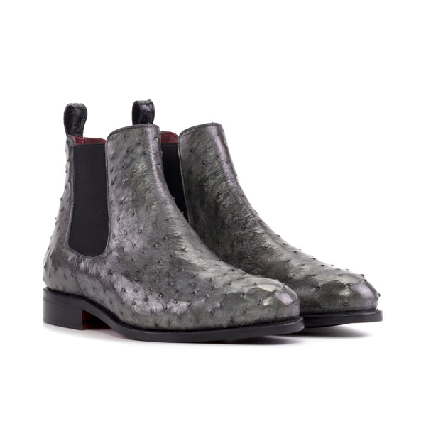 lupan - Ostrich Skin Chelsea Boots for men