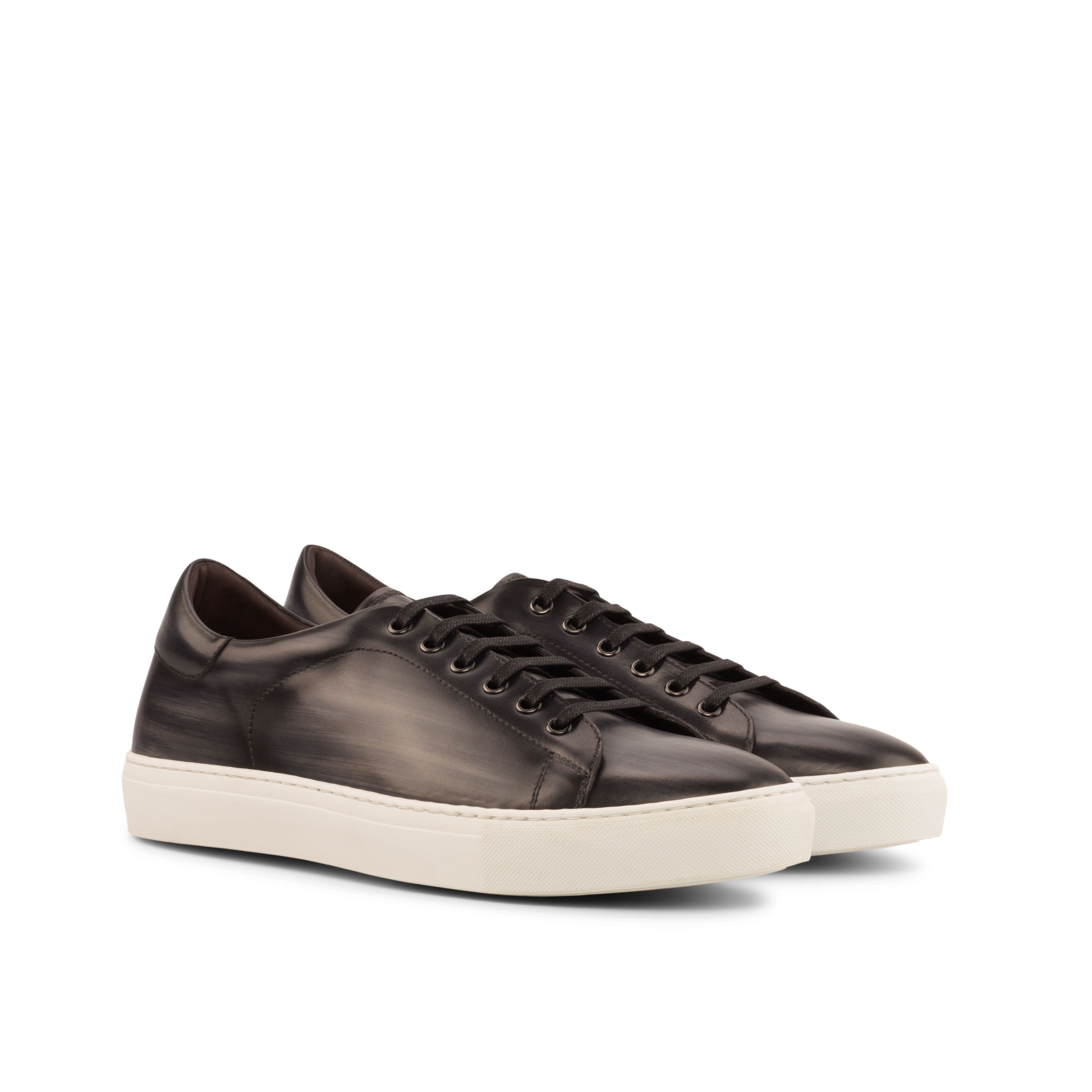 Dimaro -  Grey Men's Hand-Painted Italian Dress Sneakers