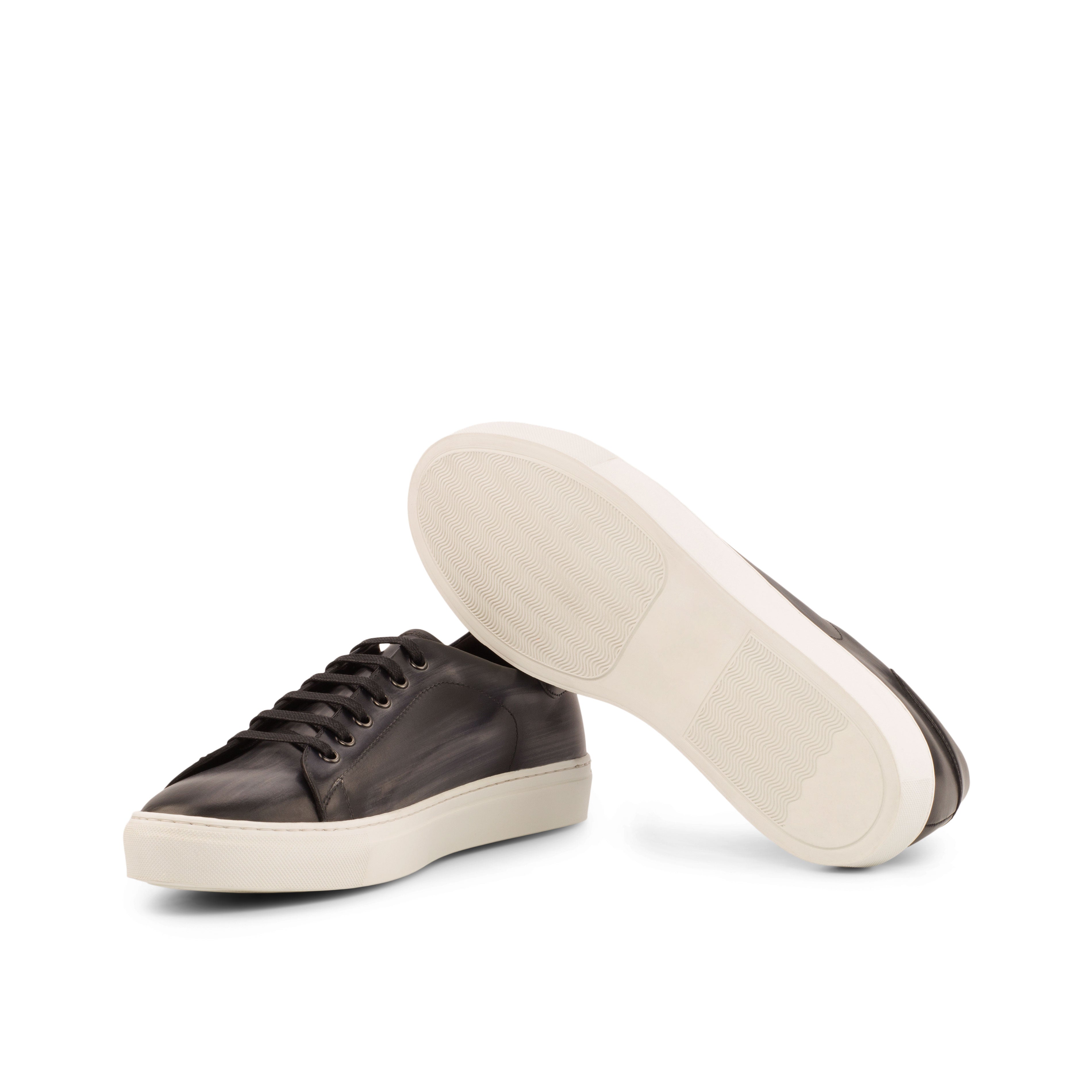 Dimaro -  Grey Men's Hand-Painted Italian Dress Sneakers