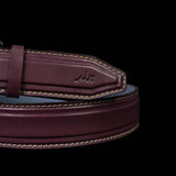 Aero Feather Edge Burgandy - Hand Made Men's Leather Belt
