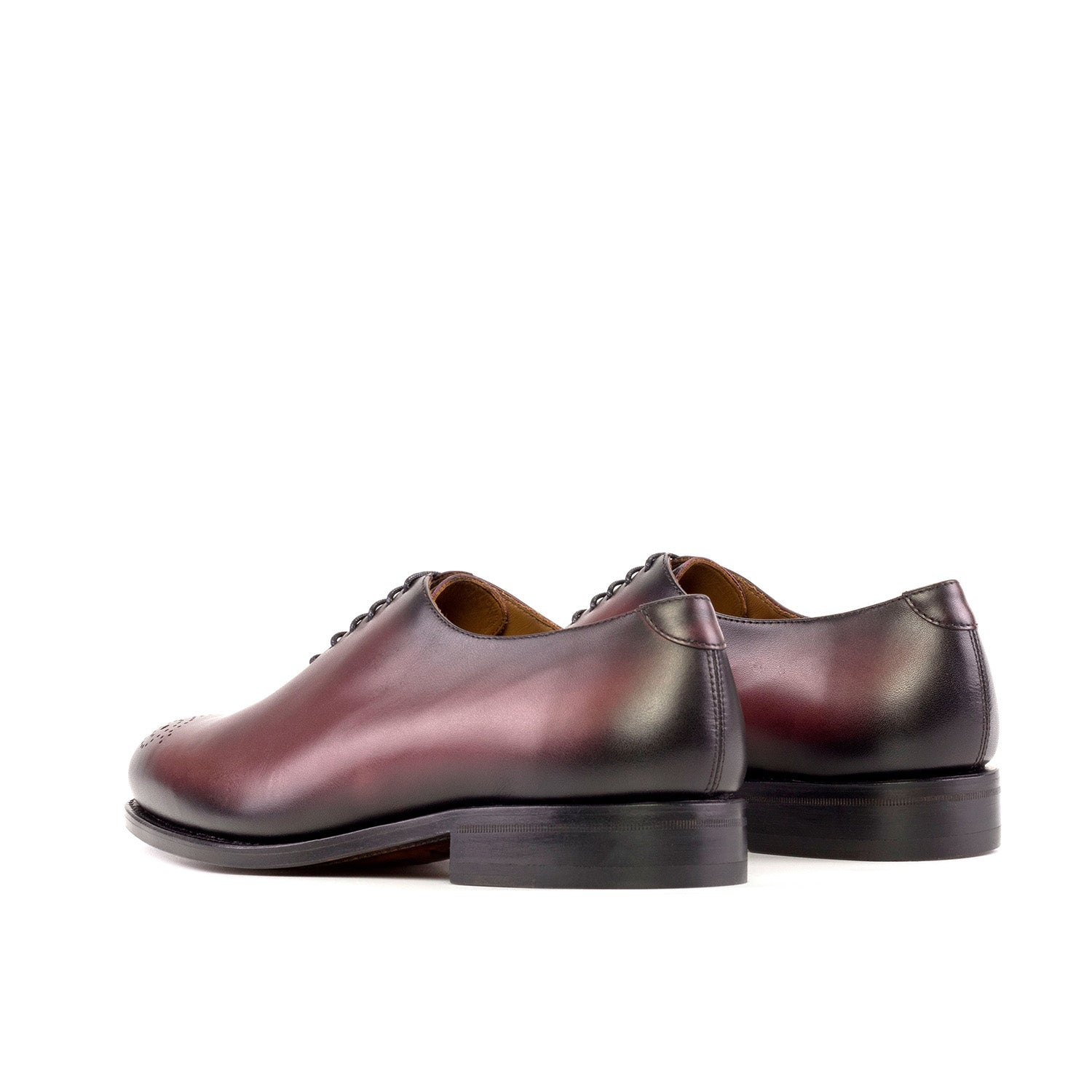 Arconya Ardito S - Men's Burgundy Leather Wholecut Oxfords with artwork sole