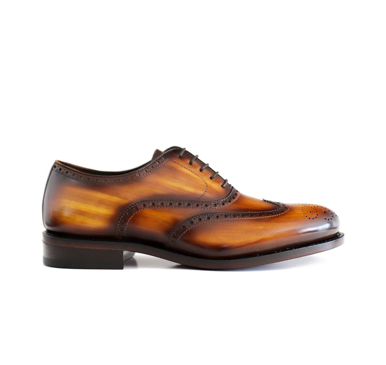 Ostino - Handmade leather brogue oxford dress shoes