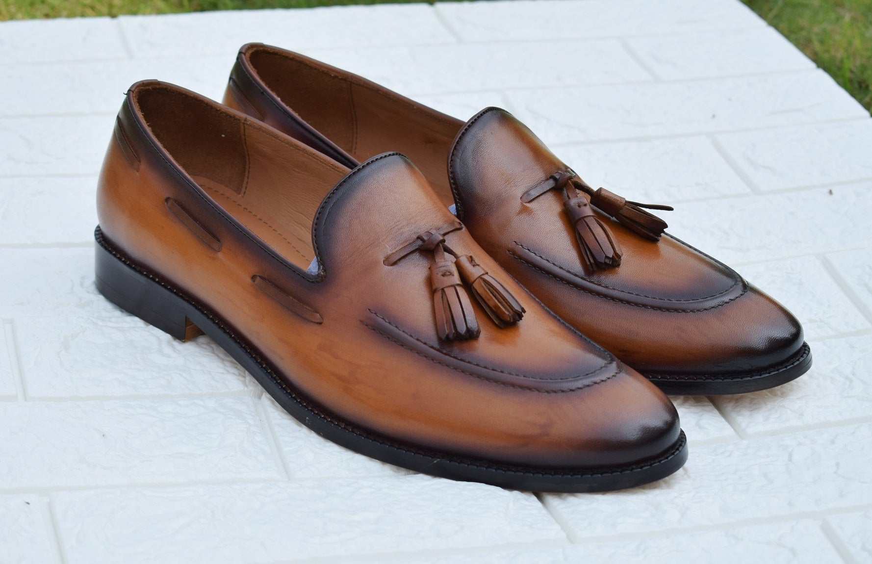 Marcos Handmade Leather Sole Loafers