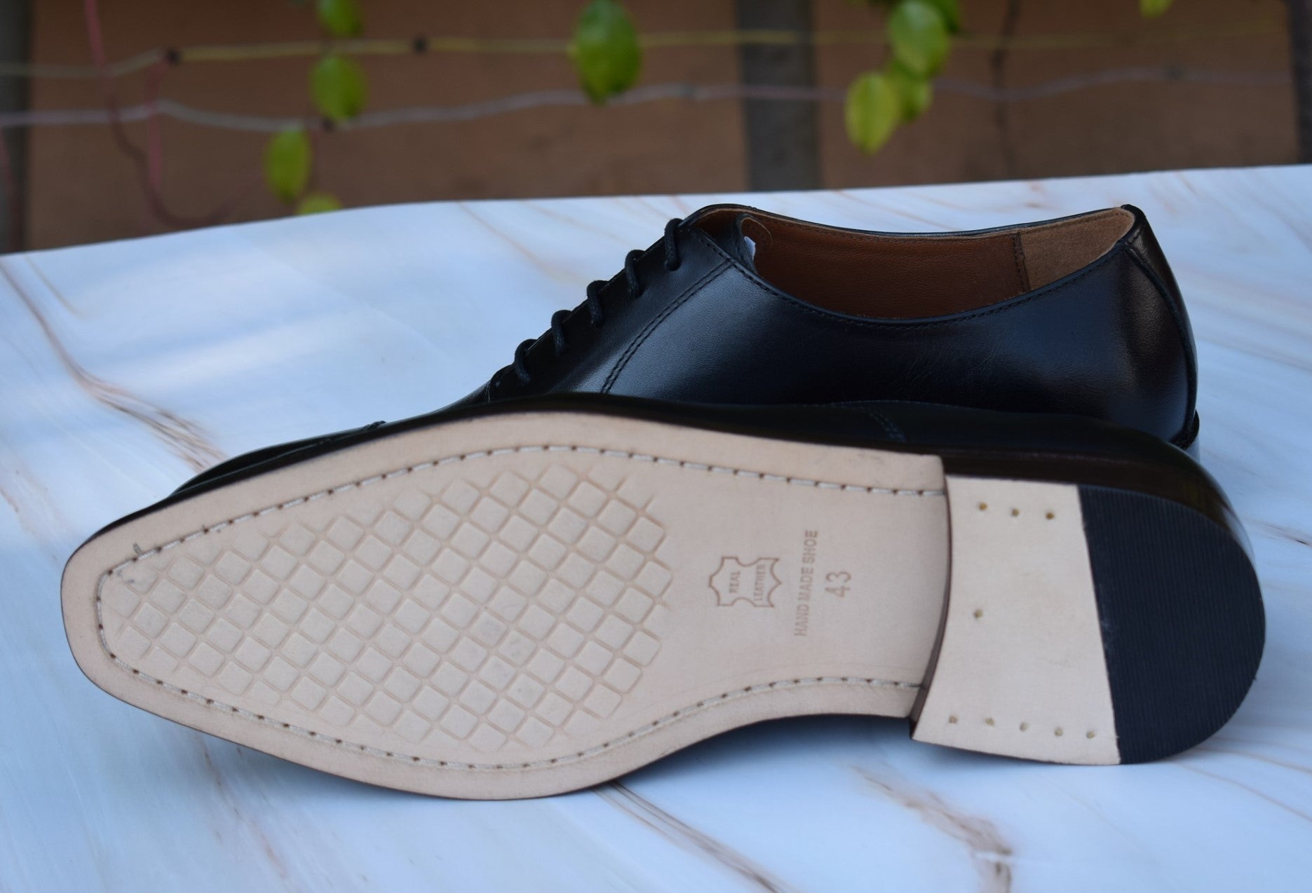 Grant Oxford Handmade Leather Sole Shoes