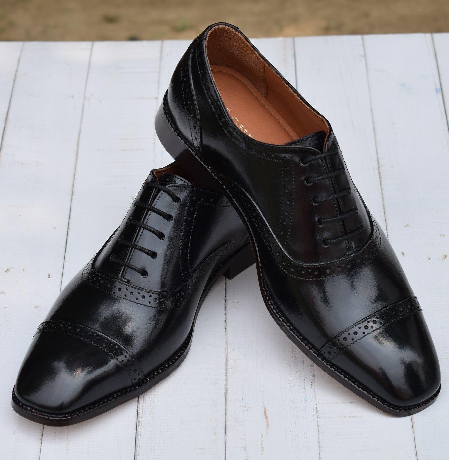 Madri - Handmade brogue leather oxford dress shoes