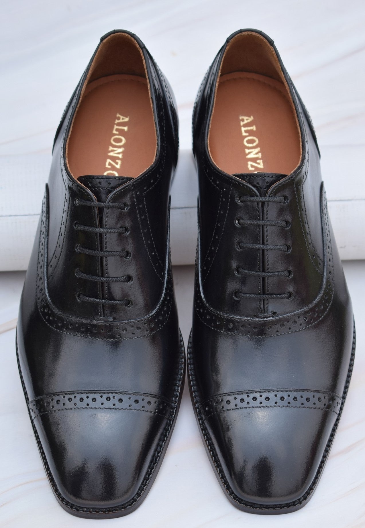 Madri - Handmade brogue leather oxford dress shoes