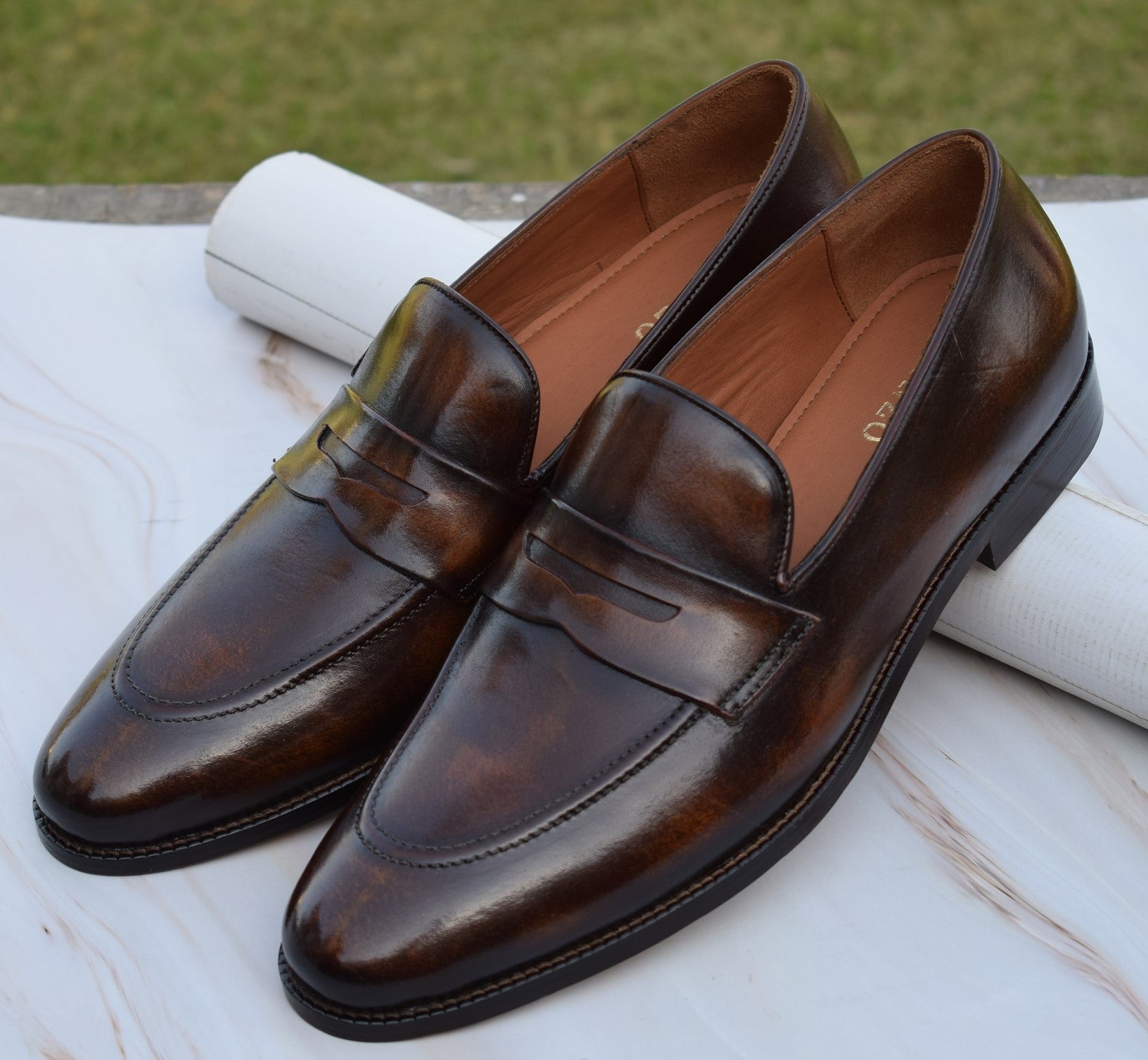 Tirano - Classic Leather Penny loafers shoes for men