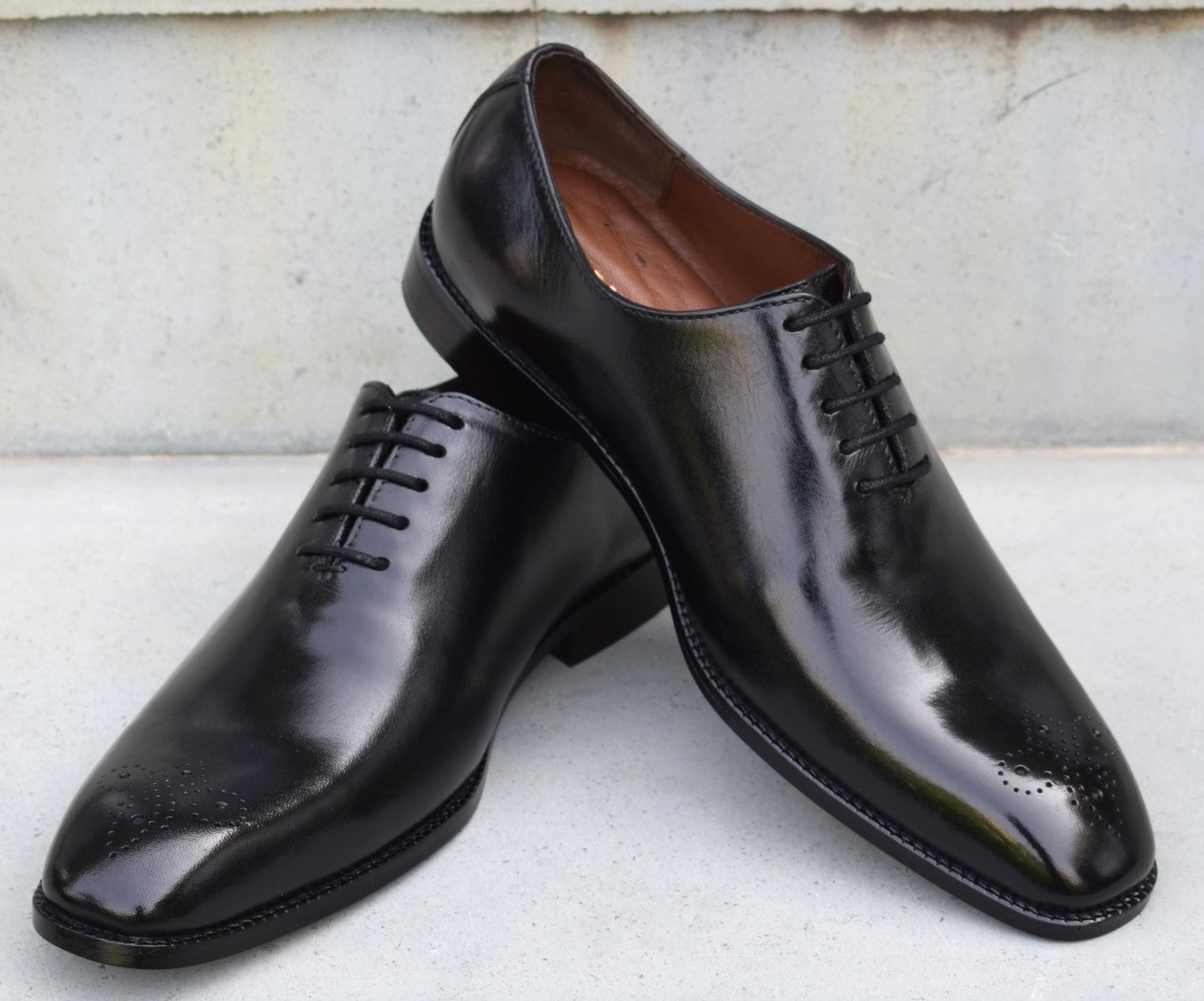 Roberto - Elegant handmade leather oxford dress shoes