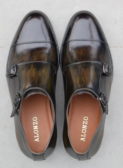 Polano - Handmade Monkstrap leather dress Shoes