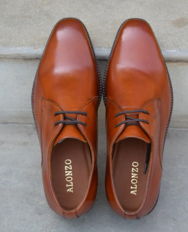 Grant4 -  Men's Handmade Leather Sole Derby Shoes