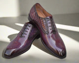 Greyson3 Handpatina Wholecut Leather  Shoes