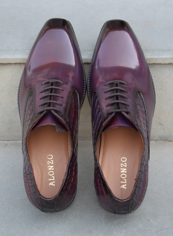 Greyson3 Handpatina Wholecut Leather  Shoes