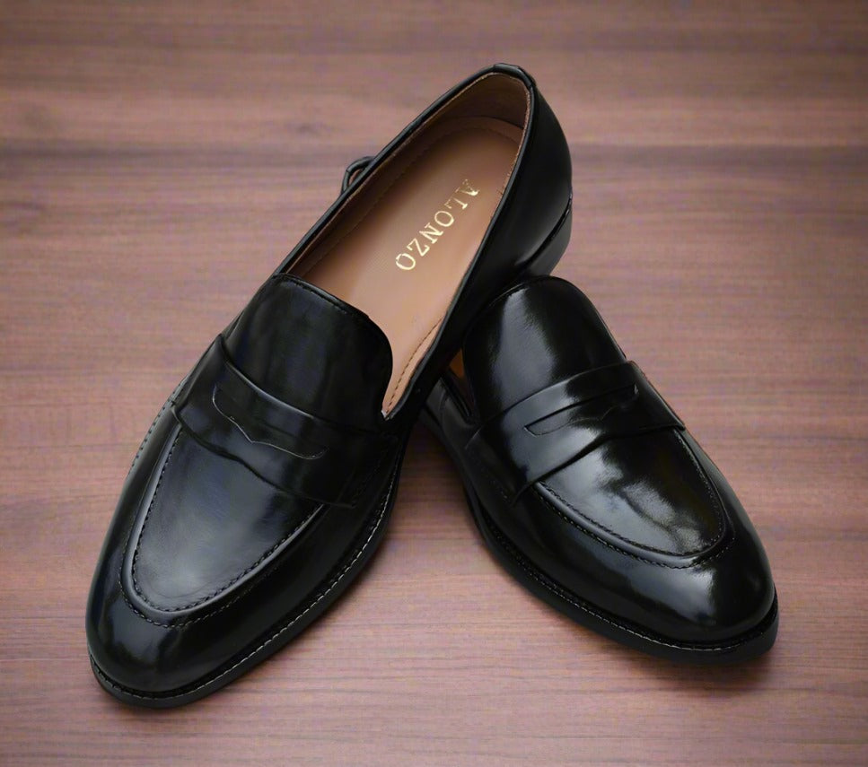 Almani - Leather penny loafers for men