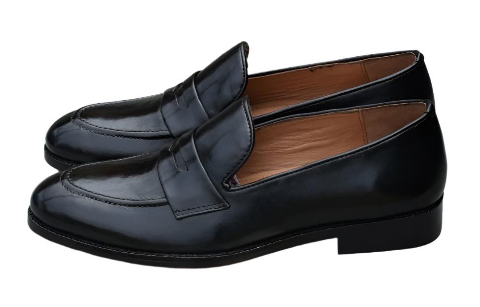 Almani - Leather penny loafers for men