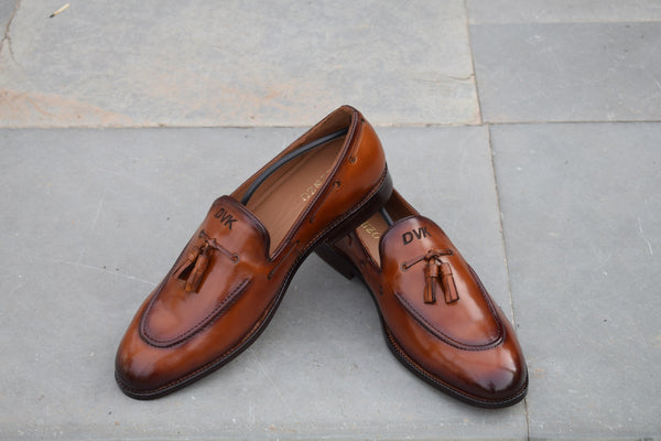 Persona 2 - Handmade tassel leather loafers