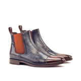 Loran - Unique Chelsea boots for men. Patina grey and brown