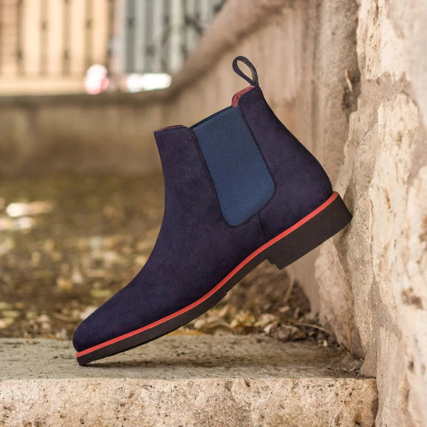 Volpa 2 - Men's Navy Suede Chelsea Boot
