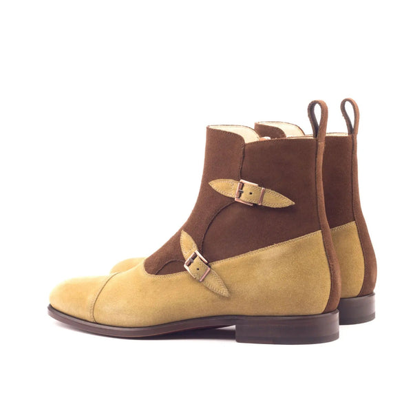Varium3 - Two tone in Camel & Brown Men's Lux Suede Buckle Boot