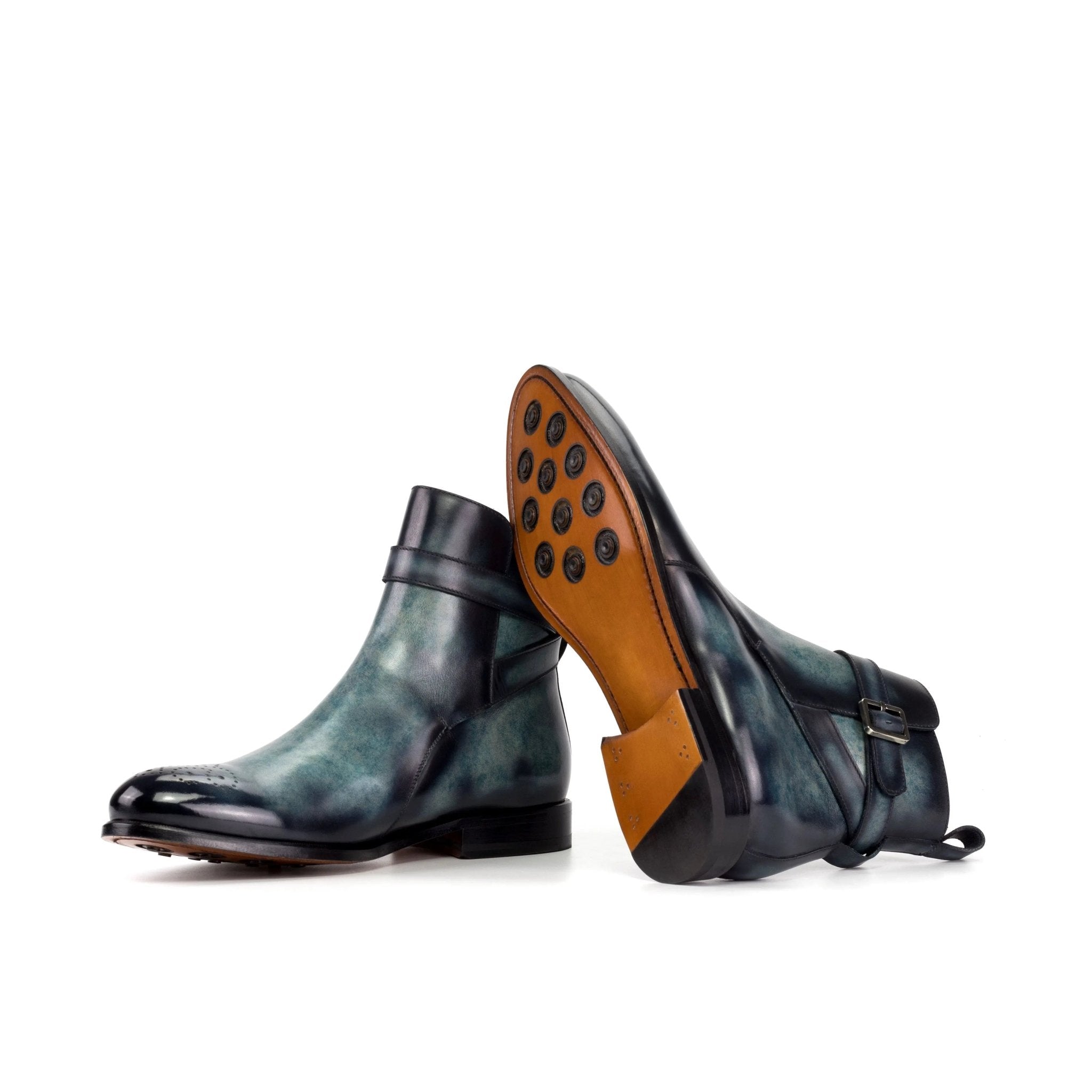 Pacinar  - Men's Navy Patina Jodhpur leather Boots