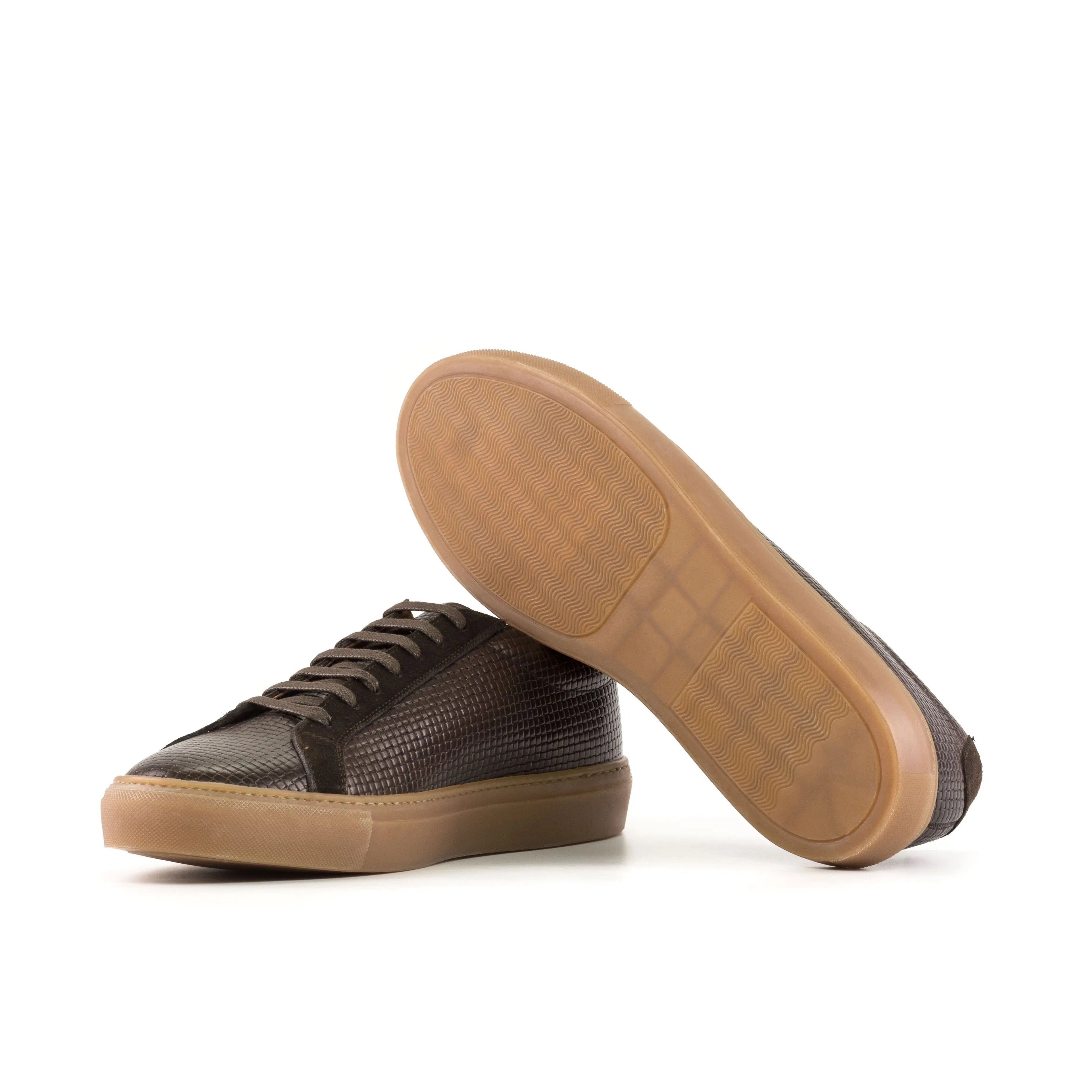 Volare -  Dark Brown Men's Lux Suede Dress Sneakers